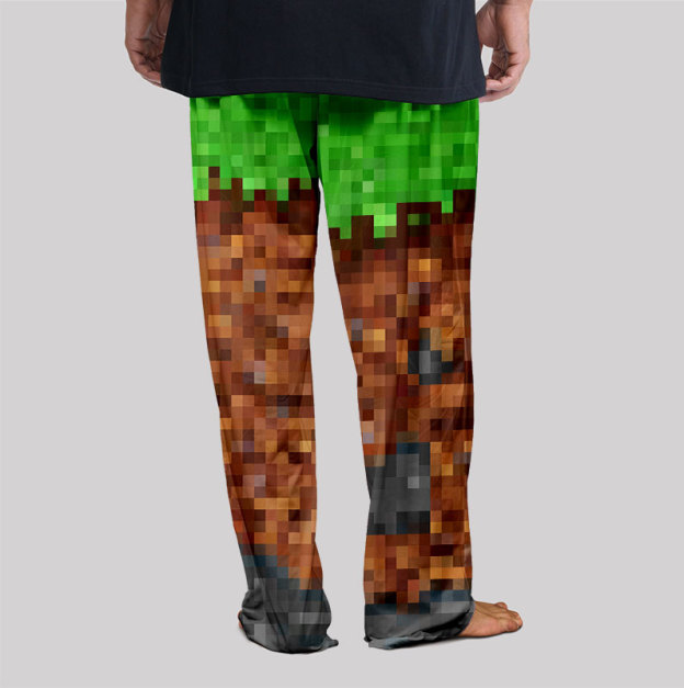 Video Games Grass Block Geek Loungewear Pants
