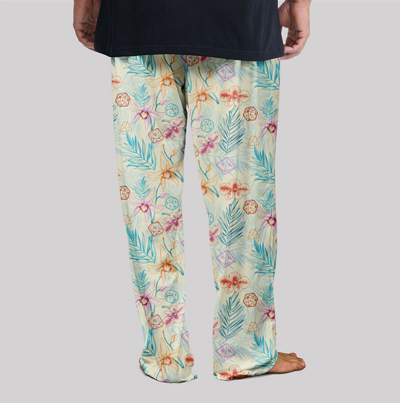 DND Plants and Polyhedral Dice Geek Loungewear Pants
