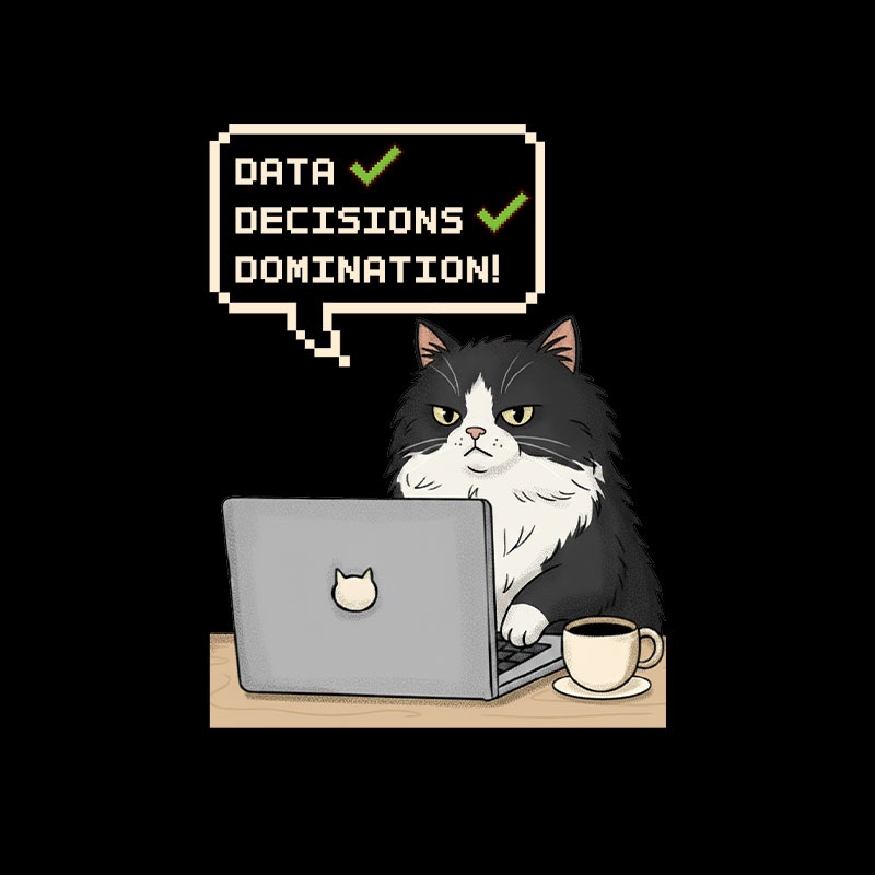 Data Cat Domination Geek T-Shirt
