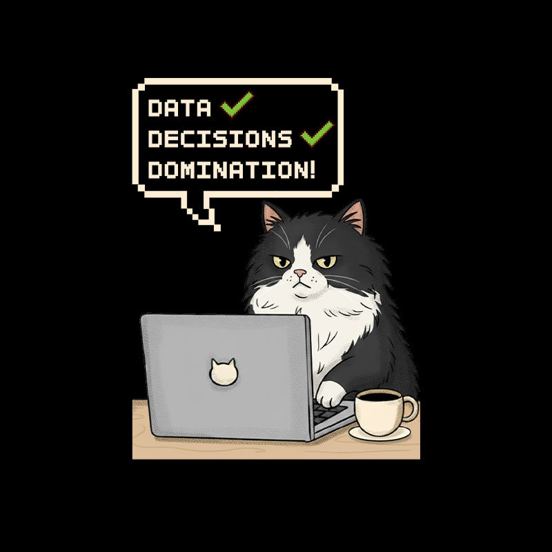 Data Cat Domination Geek T-Shirt