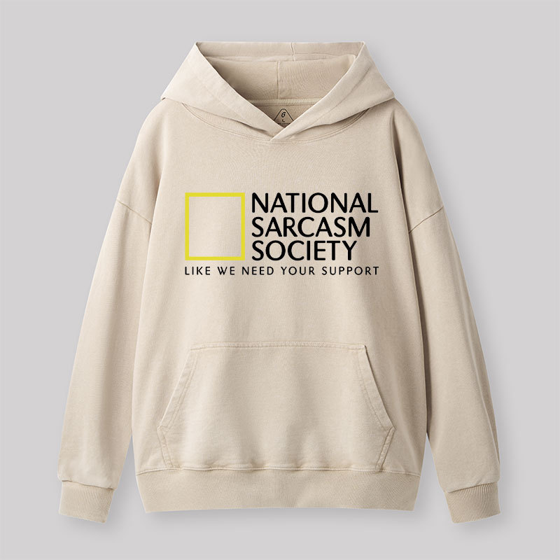 National Sarcasm Society Washed Hoodie 