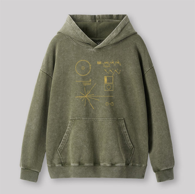 The Voyager Golden Record Washed Hoodie