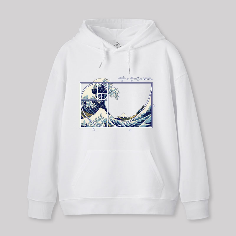The Great Fibonacci Wave Hoodie