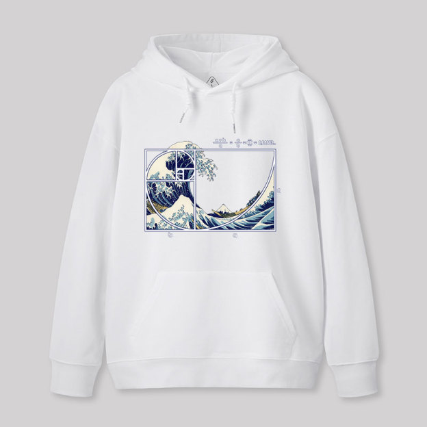 The Great Fibonacci Wave Hoodie
