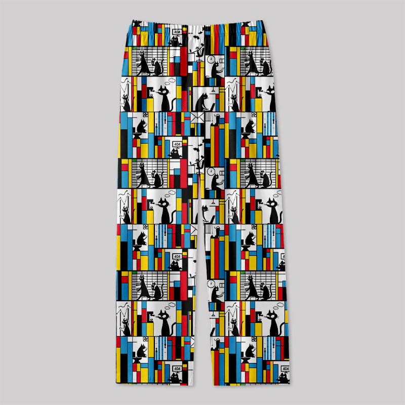Office Cat Geek Loungewear Pants