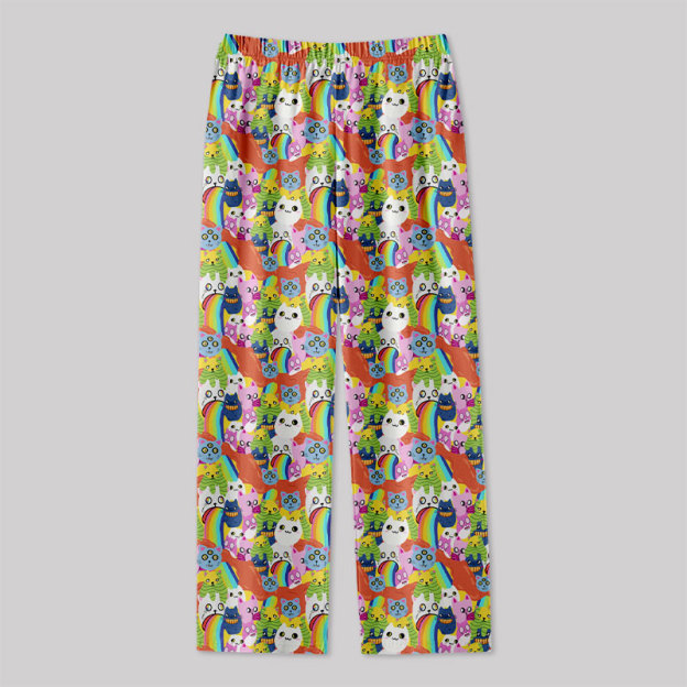 Exploding Cat Geek Loungewear Pants