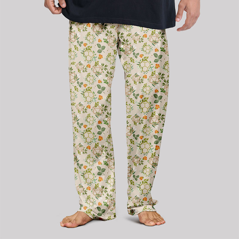 Plant DND Dice Off White Geek Loungewear Pants