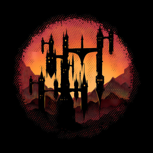 Castle Sunset Geek T-Shirt