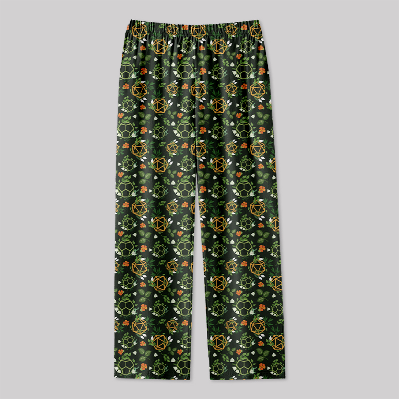 Plant DND Dice Green Geek Loungewear Pants