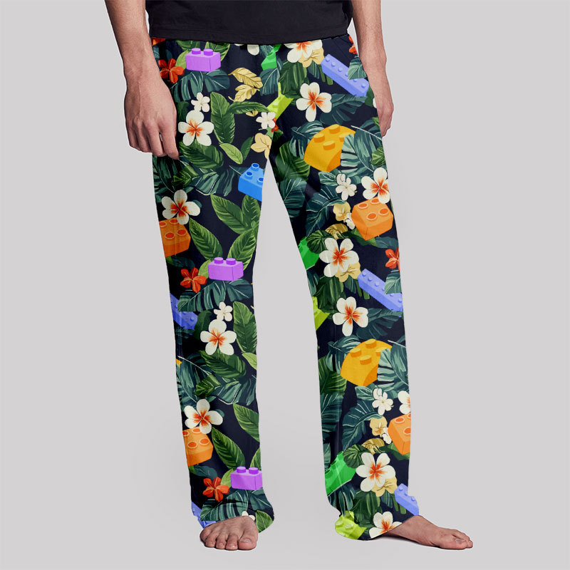Hawaiian Brick Paradise Geek Loungewear Pants