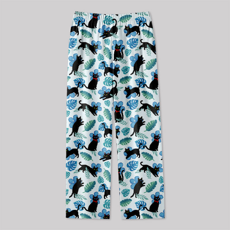 Pixel Cat Hawaii Geek Loungewear Pants