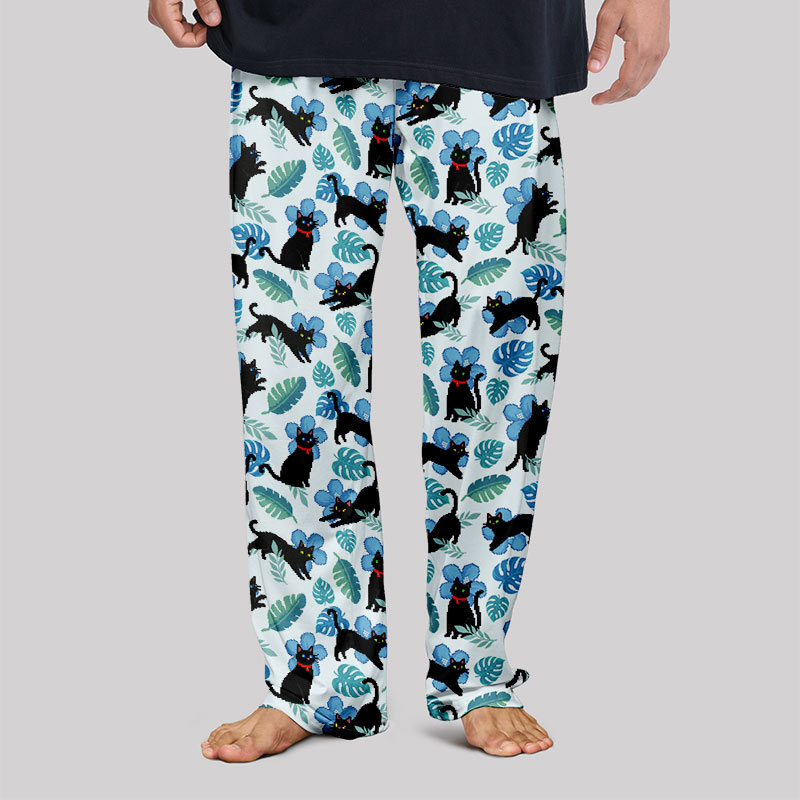 Pixel Cat Hawaii Geek Loungewear Pants