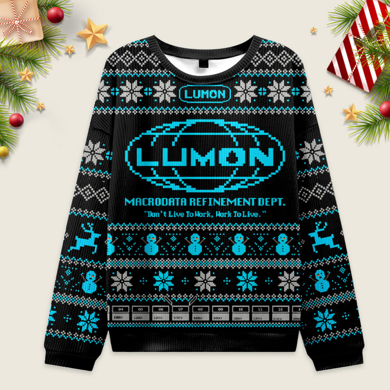 Lumon Ugly Christmas Fuzzy Fleece Sweatshirt