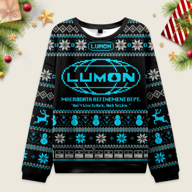 Lumon Ugly Christmas Fuzzy Fleece Sweatshirt