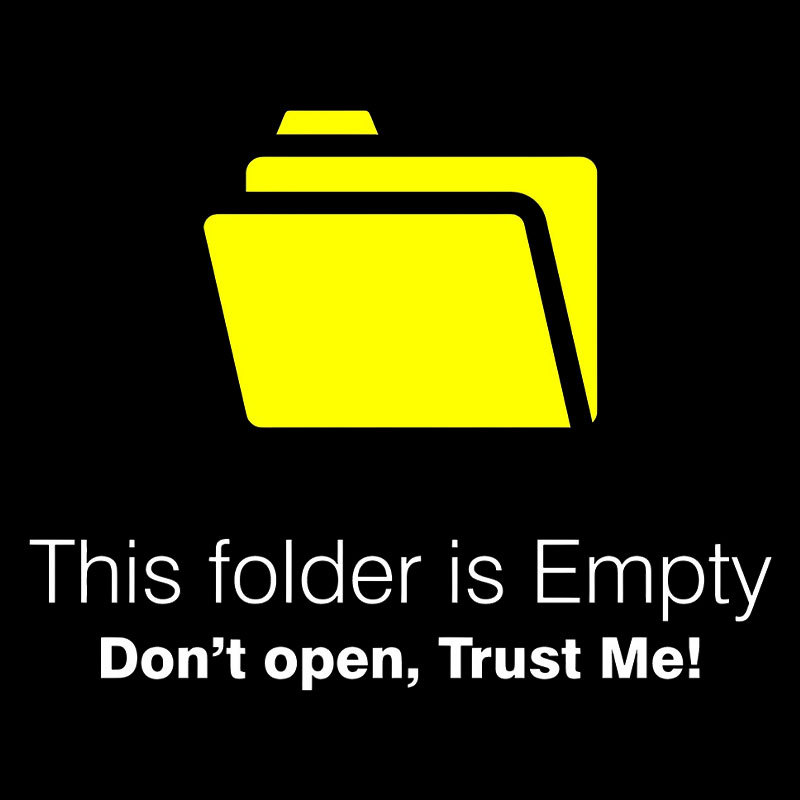 Empty Folder Meme Geek T-Shirt