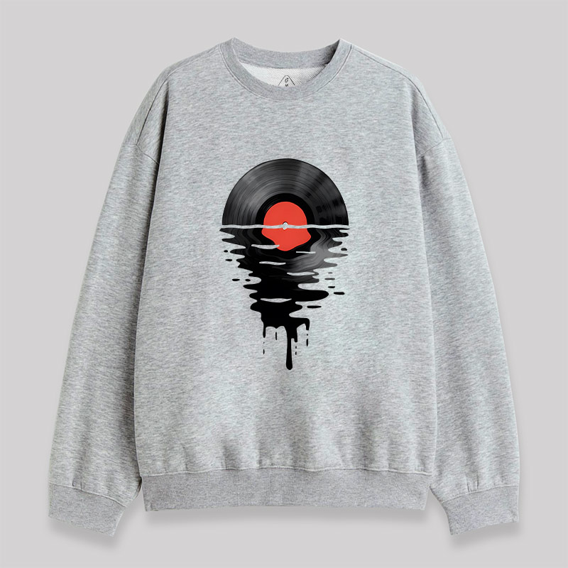 Vinyl LP Music Record Sunset Sweatshirt