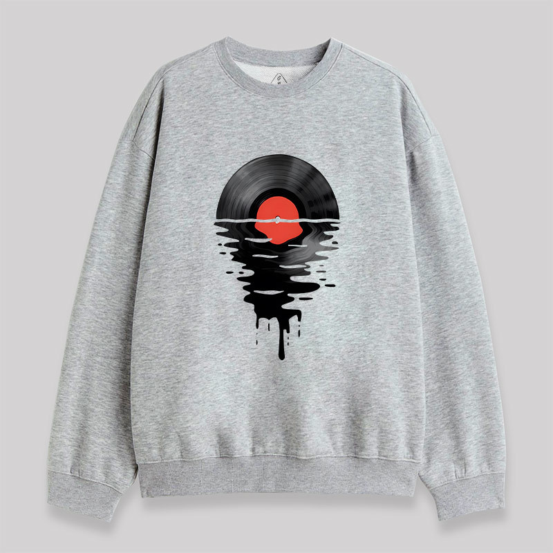 Vinyl LP Music Record Sunset Sweatshirt