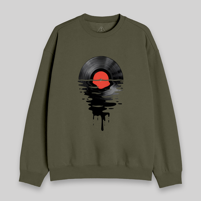 Vinyl LP Music Record Sunset Sweatshirt