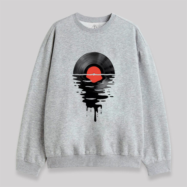 Vinyl LP Music Record Sunset Sweatshirt
