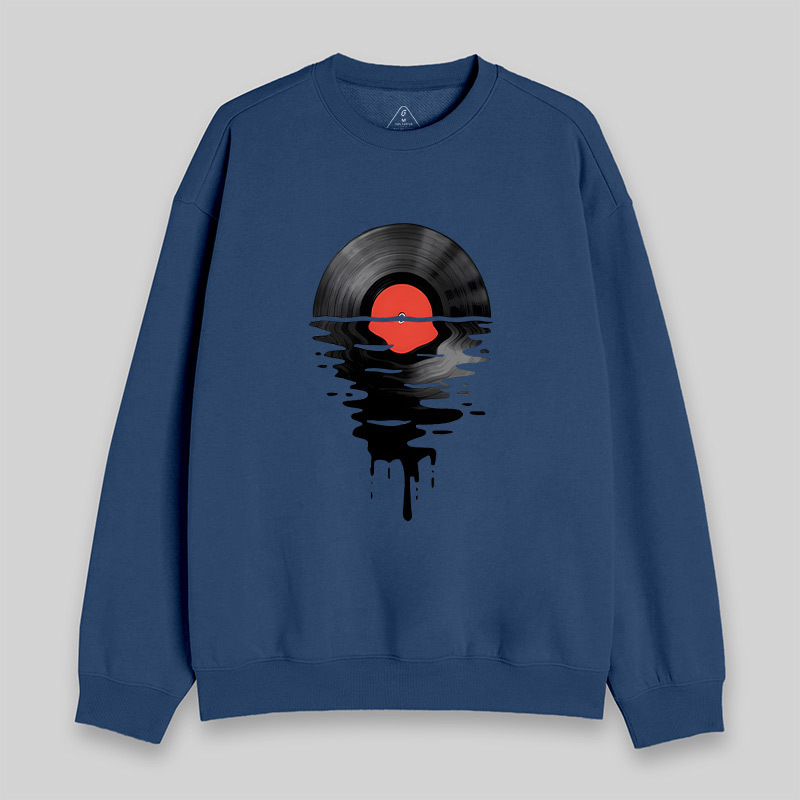 Vinyl LP Music Record Sunset Sweatshirt