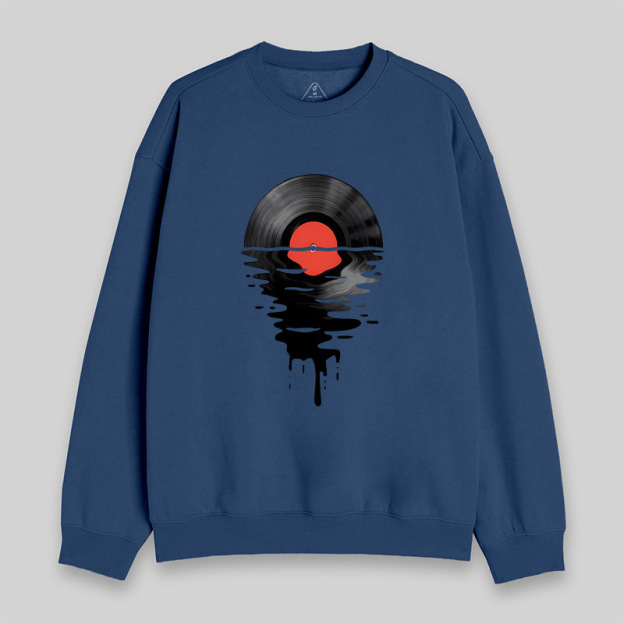 Vinyl LP Music Record Sunset Sweatshirt
