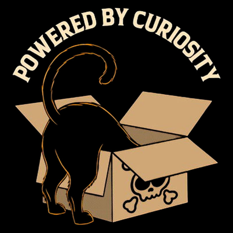 Powered By Curiosity Geek T-Shirt
