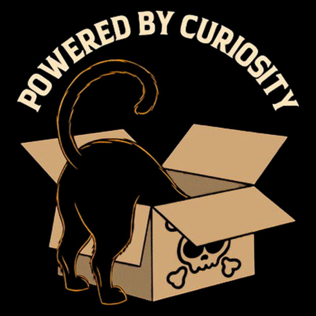 Powered By Curiosity Geek T-Shirt