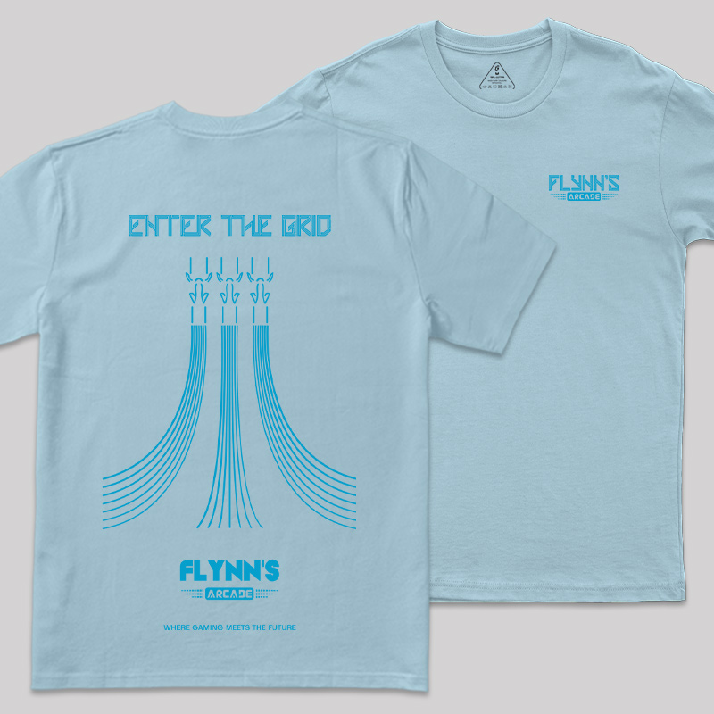 Enter The Grid Front and Back Printed Geek T-Shirt