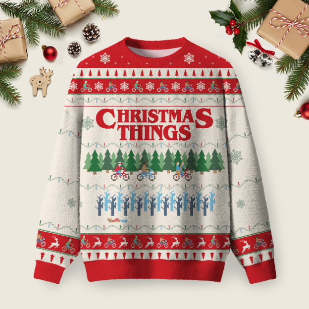 Christmas Thing Ugly Christmas Knit Sweatshirt