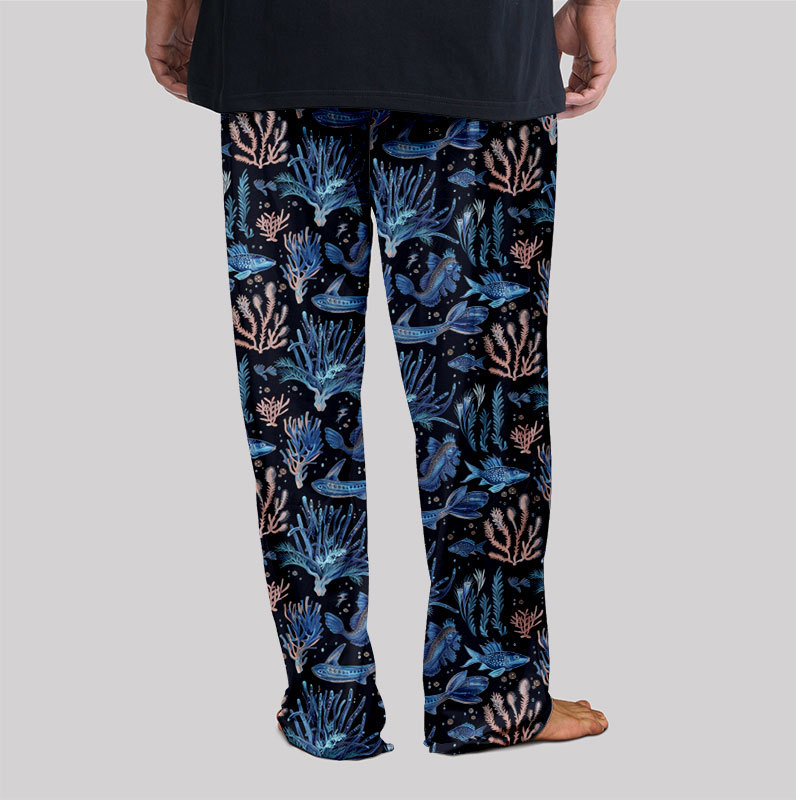 Art Sea Life Blue Geek Loungewear Pants