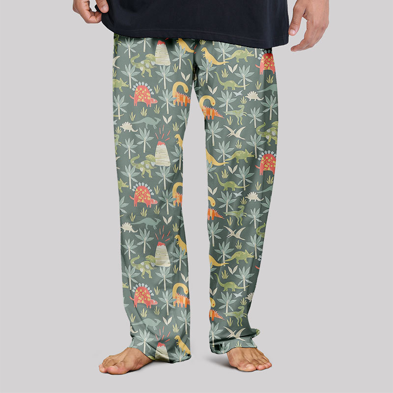 Dinosaur Primordial Forest Geek Loungewear Pants