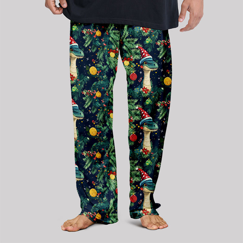 Christmas Dinosaur Geek Loungewear Pants