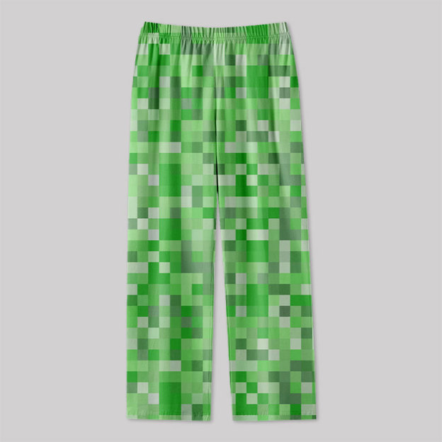 Pixelated Green Vibe Geek Loungewear Pants