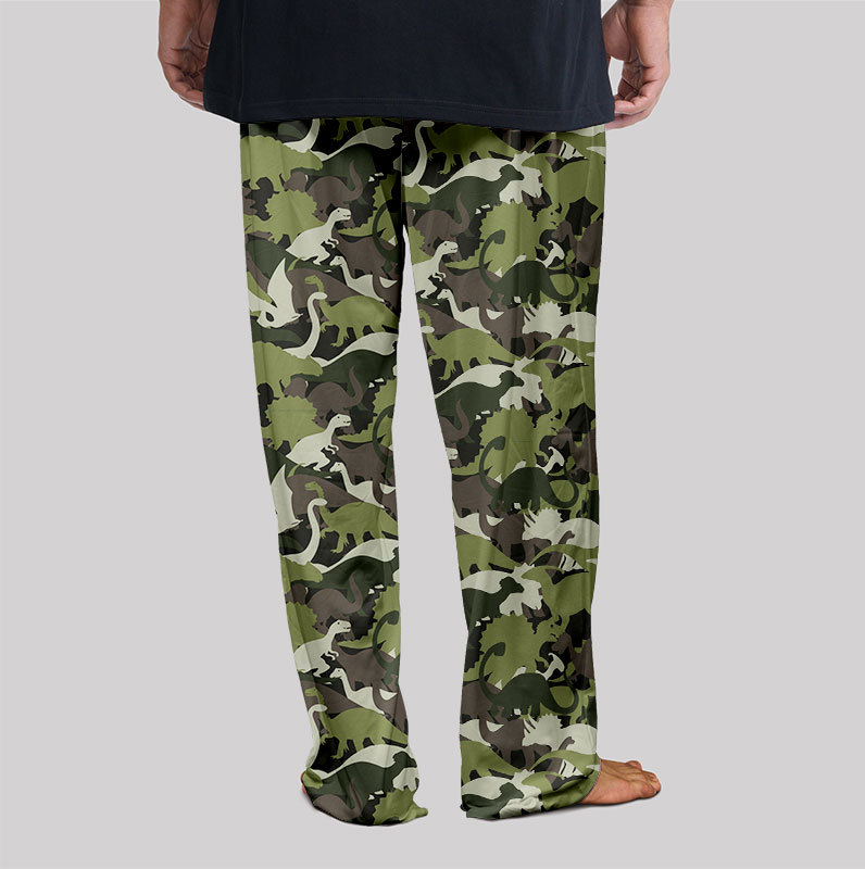Camouflage Dinosaur Geek Loungewear Pants