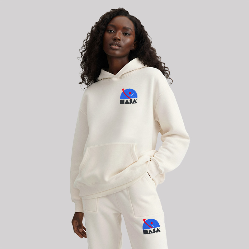 VOYAGER 1977 Front and Back Printed Geek Fleece Hoodie Set