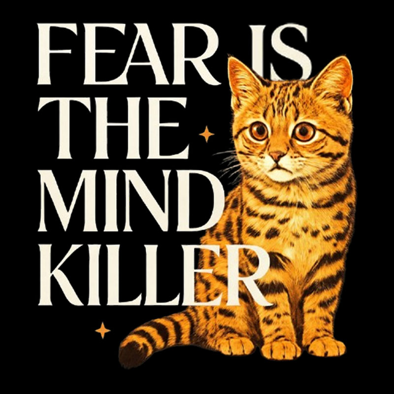 Fear Is The Mind Killer Cat Geek T-Shirt