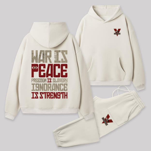 Dystopia Truths Front and Back Printed Geek Fleece Hoodie Set