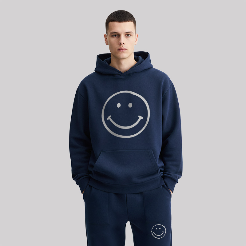 Social Anxiety Chronicles Front and Back Printed Geek Fleece Hoodie Set