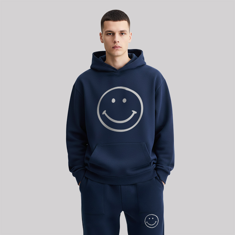 Social Anxiety Chronicles Front and Back Printed Geek Fleece Hoodie Set