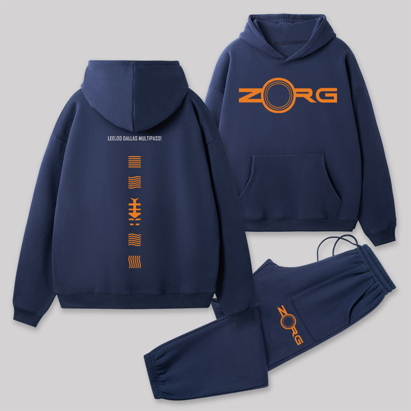 The Fifth Element Front and Back Printed Geek Fleece Hoodie Set