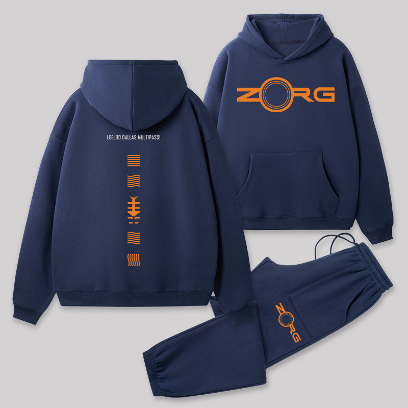 The Fifth Element Front and Back Printed Geek Fleece Hoodie Set