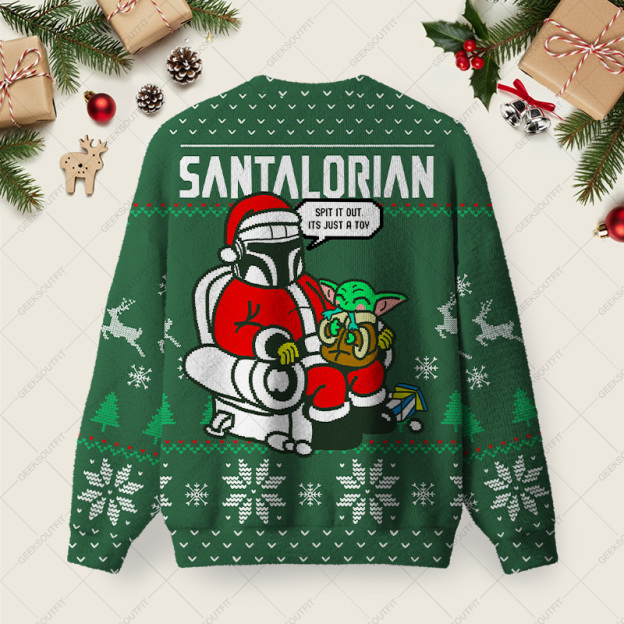 The Santalorian Ugly Christmas Fuzzy Fleece Sweatshirt