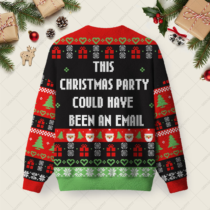 This Christmas Party Ugly Christmas Fuzzy Fleece Sweatshirt