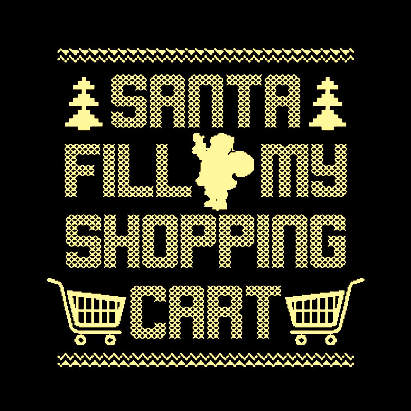 Santa Fill My Shopping Cart Geek T-Shirt