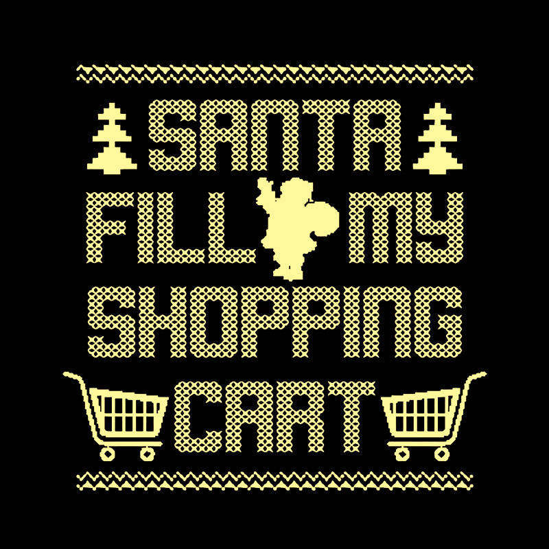 Santa Fill My Shopping Cart Geek T-Shirt