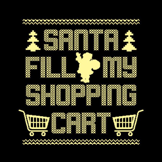 Santa Fill My Shopping Cart Geek T-Shirt