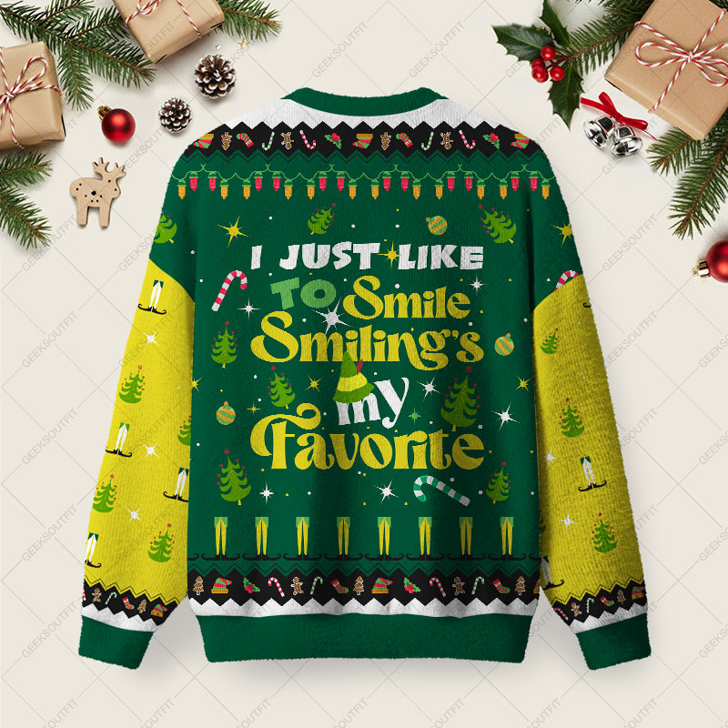 I Just Like To Smile Ugly Christmas Sweater Sweatshirt