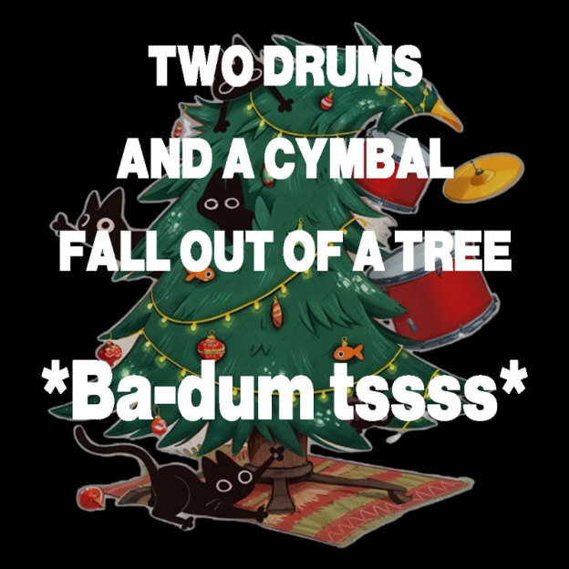 Badum tssss Humour Christmas Geek T-Shirt