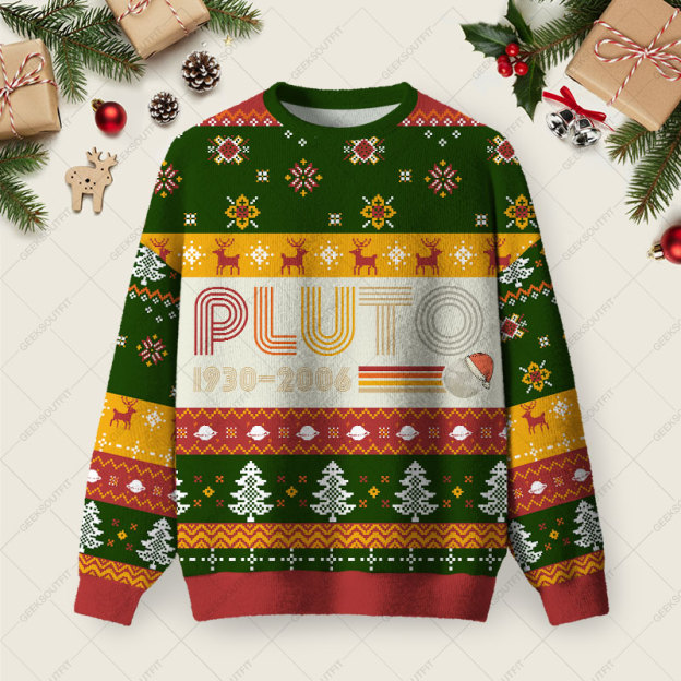 PLUTO Nerd Ugly Christmas Sweater Sweatshirt