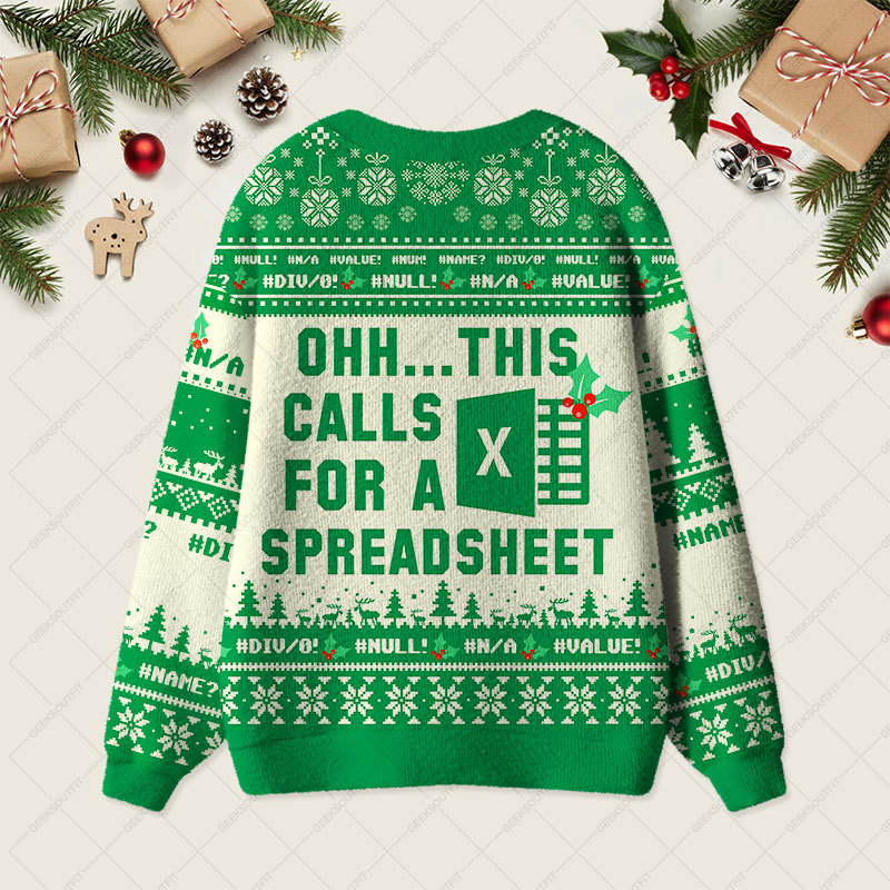 Ohh This Calls for a Spreadsheet Geek Ugly Cardigan Sweaters 